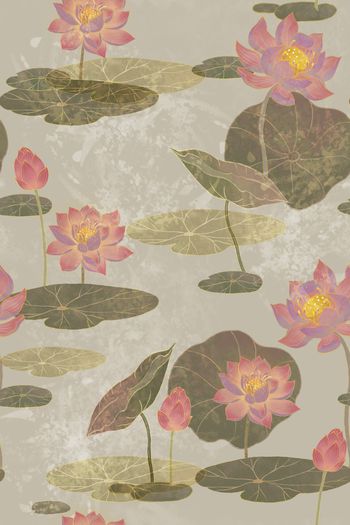 荷花印花华亿平台图片