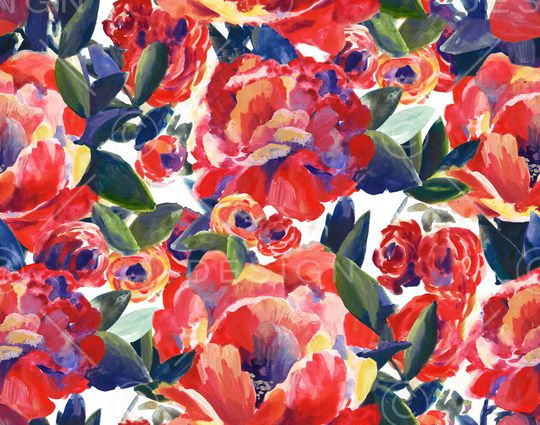 花卉印花华亿平台图片