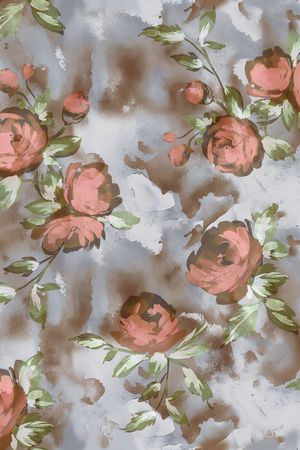 抽象花卉印花华亿平台图片