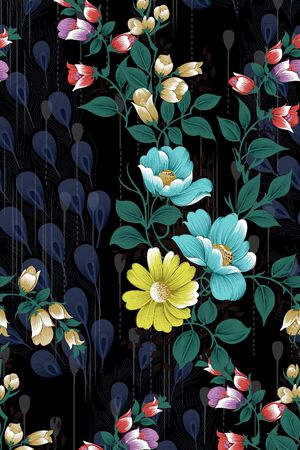 花卉印花华亿平台图片