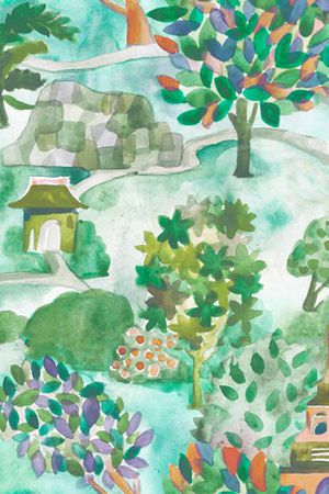 水彩印花华亿平台图片