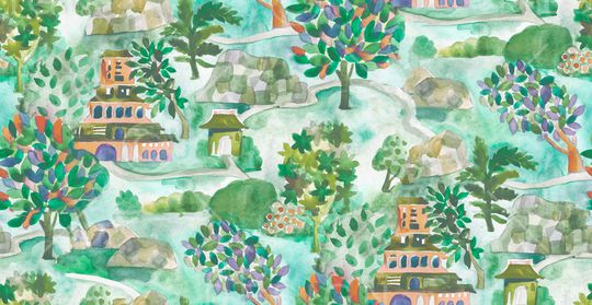 水彩印花华亿平台图片