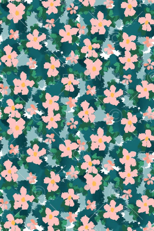 平面花卉印花华亿平台图片