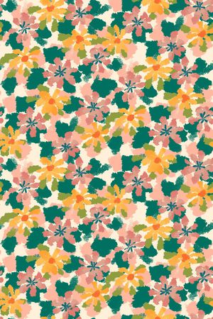 清爽底花卉印花华亿平台图片