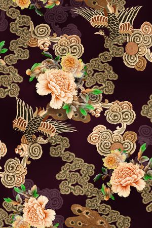 中老年印花华亿平台图片