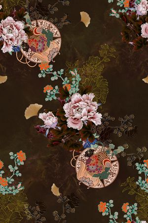 中老年印花华亿平台图片