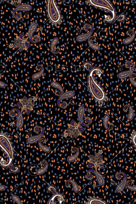 佩斯利印花华亿平台图片