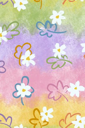 线条花卉印花华亿平台图片