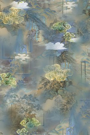 旗袍印花华亿平台图片