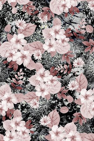 花卉印花华亿平台图片