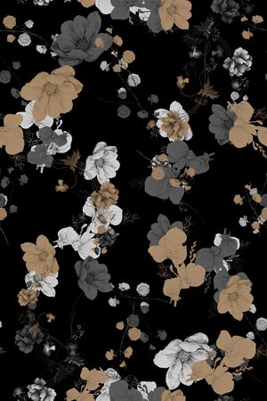 花卉印花华亿平台图片