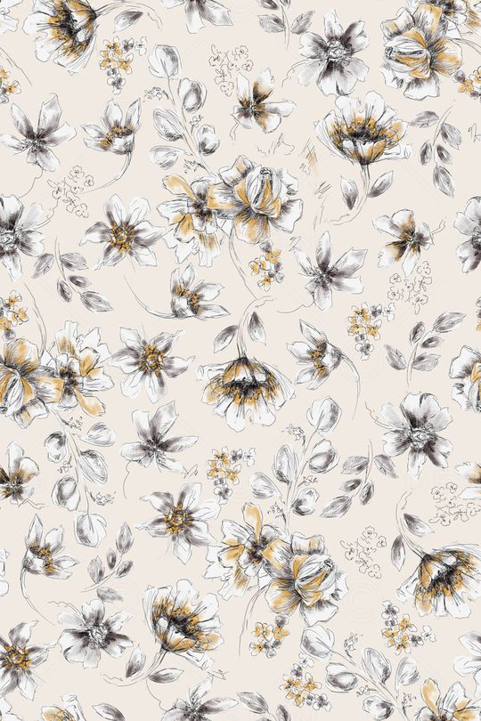 手绘花卉印花华亿平台图片