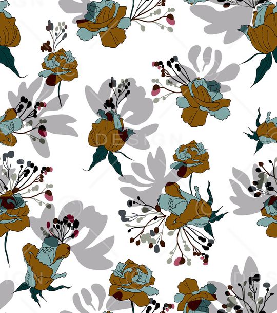 平面花卉印花华亿平台图片