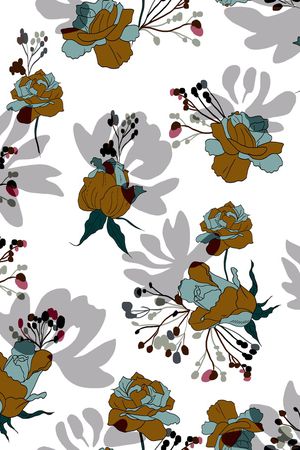 平面花卉印花华亿平台图片