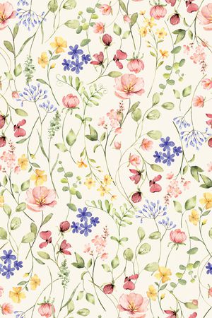 手绘花卉印花华亿平台图片