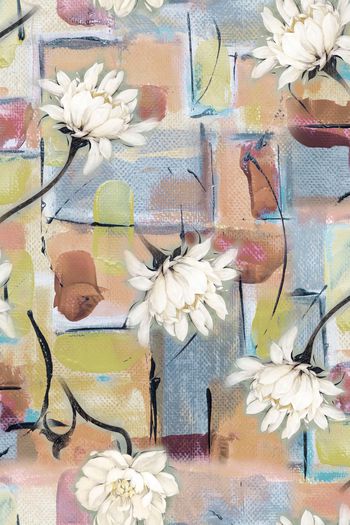 花卉印花华亿平台图片