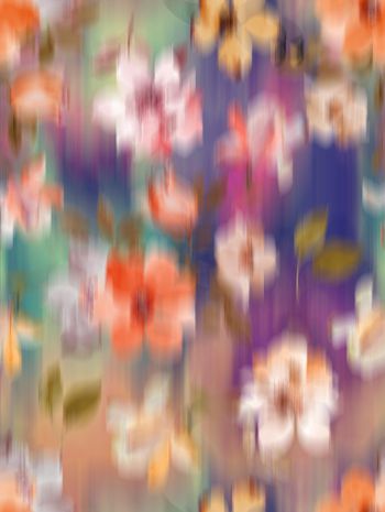 抽象花卉印花华亿平台图片