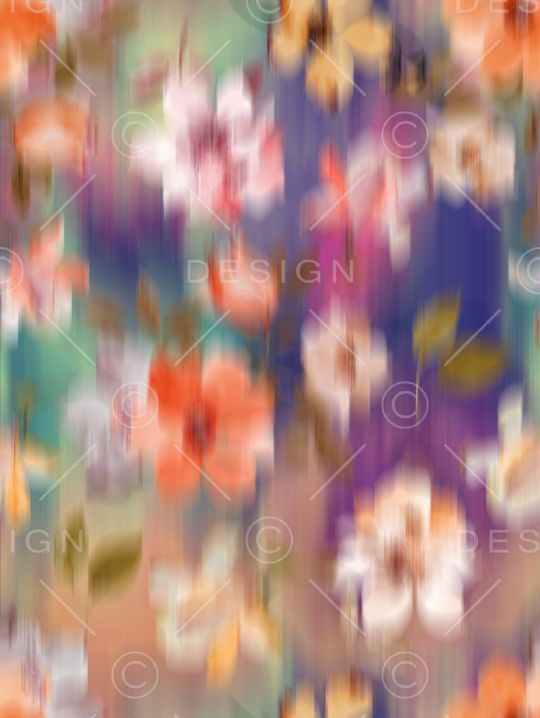 抽象花卉印花华亿平台图片