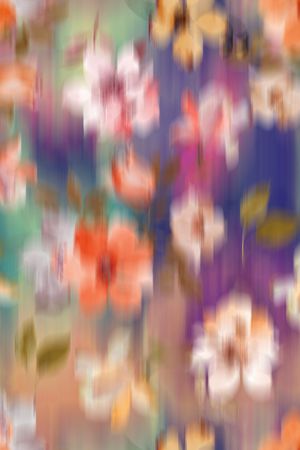 抽象花卉印花华亿平台图片