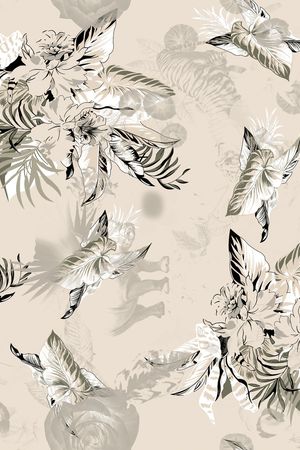 花卉印花华亿平台图片