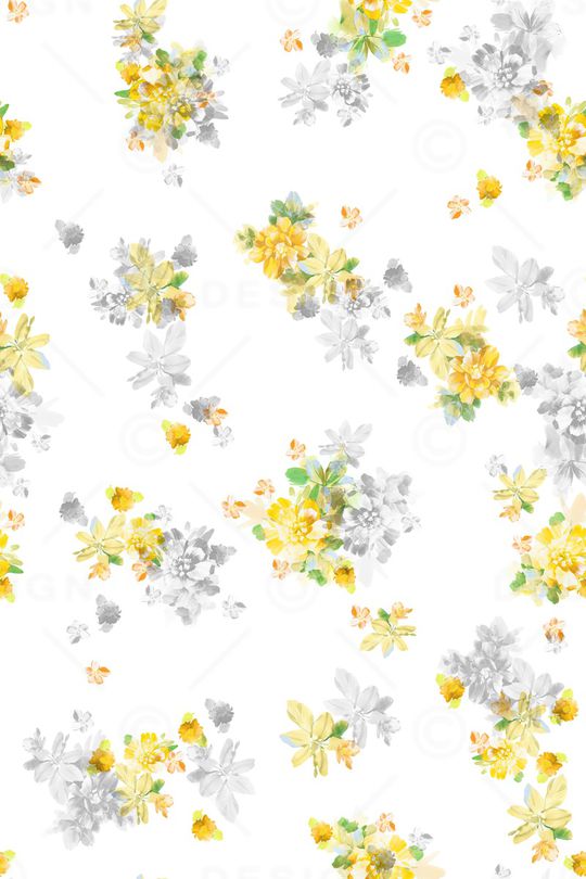 黑白花卉印花华亿平台图片