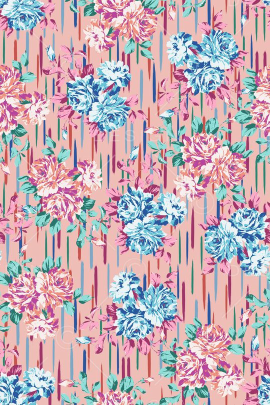 花卉印花华亿平台图片