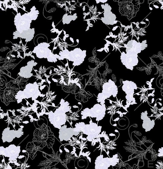 线条花卉印花华亿平台图片