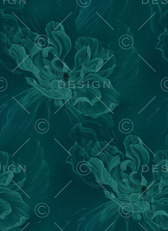 线条花卉印花华亿平台图片