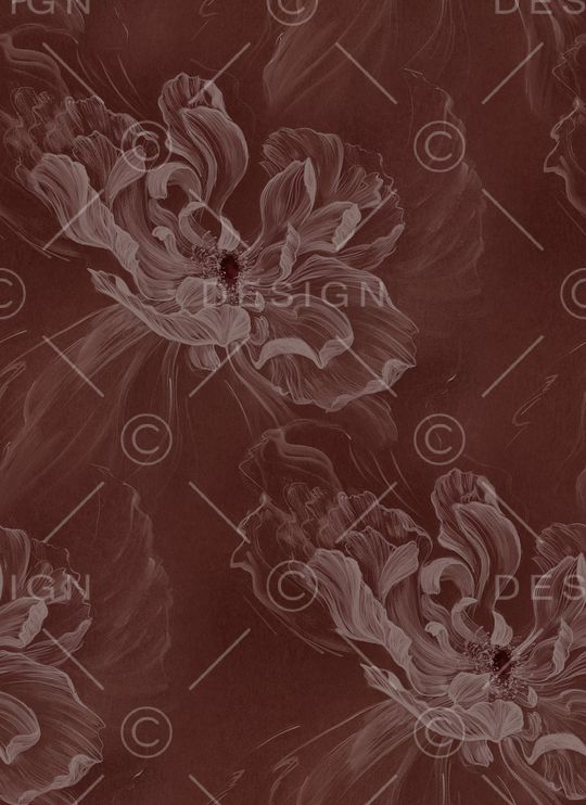 线条花卉印花华亿平台图片