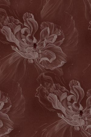 线条花卉印花华亿平台图片