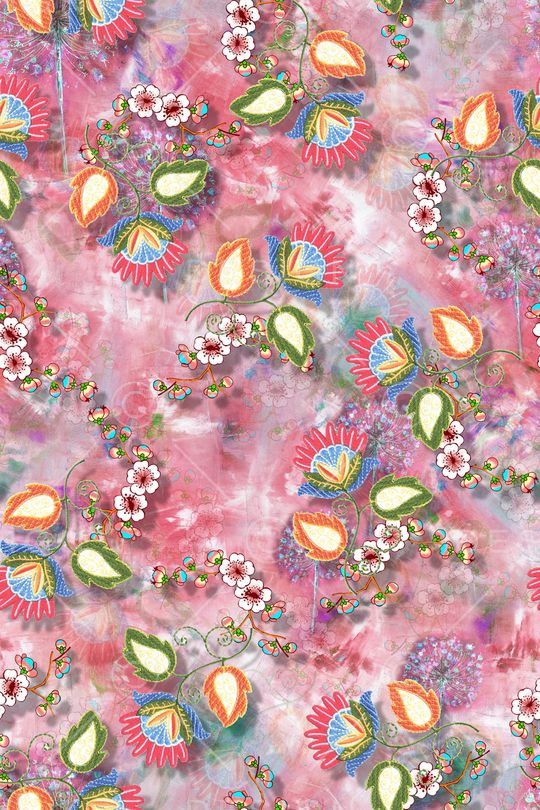 花卉印花华亿平台图片