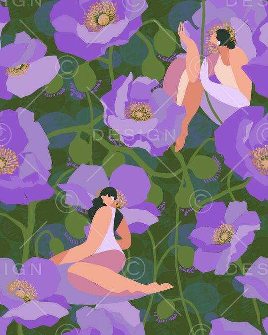 花卉印花华亿平台图片