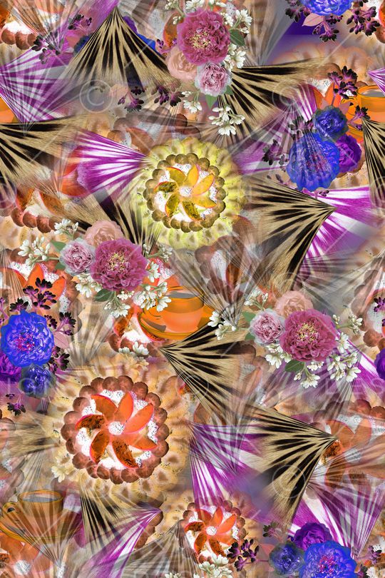 满版散花印花华亿平台图片