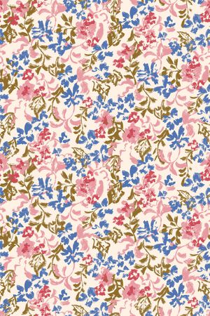 清爽底花卉印花华亿平台图片