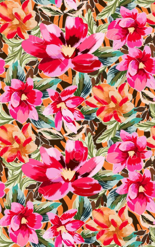 花卉印花华亿平台图片