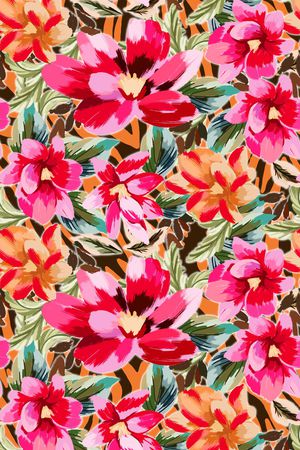 花卉印花华亿平台图片