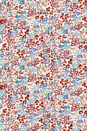 清爽底花卉印花华亿平台图片