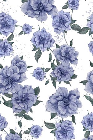 手绘花卉印花华亿平台图片