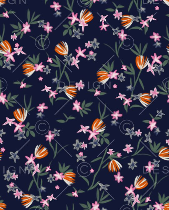 花卉印花华亿平台图片