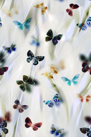 蝴蝶印花华亿平台图片