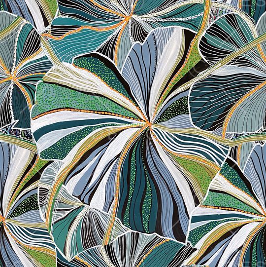 绿植树叶印花华亿平台图片