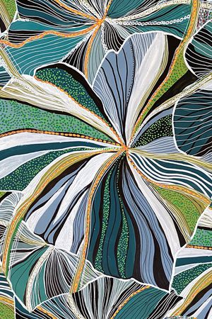 绿植树叶印花华亿平台图片