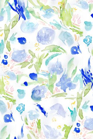 水彩花卉印花华亿平台图片