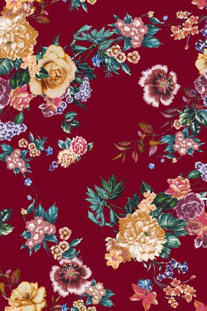 花卉印花华亿平台图片