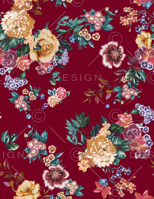 花卉印花华亿平台图片