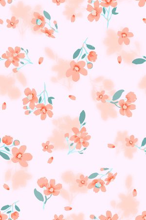 手绘花卉印花华亿平台图片