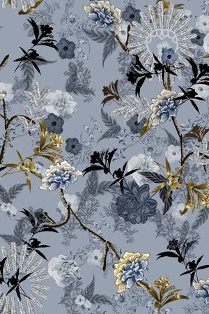 花卉印花华亿平台图片