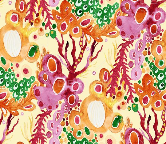 水彩花卉印花华亿平台图片