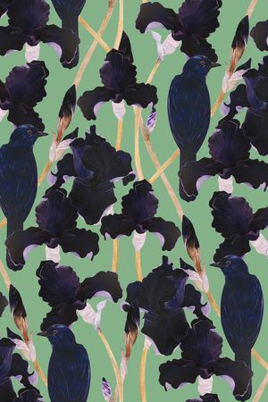 鸢尾花印花华亿平台图片