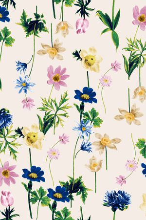 手绘花卉印花华亿平台图片